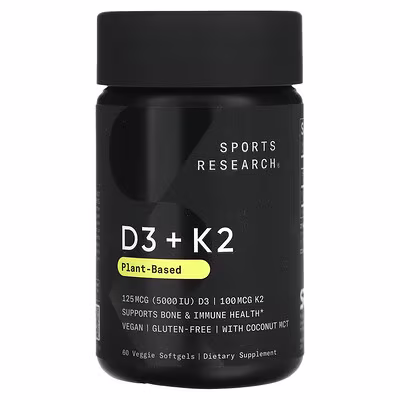Sports Research D3 + K2, Plant Based